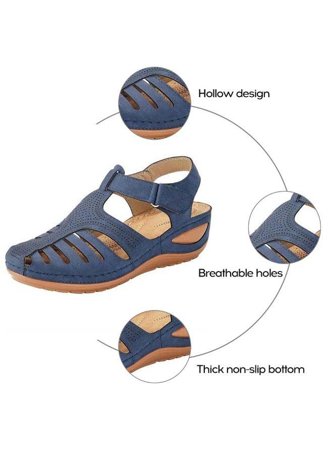 Retro Sandals Holes Shoes Red - Image 2