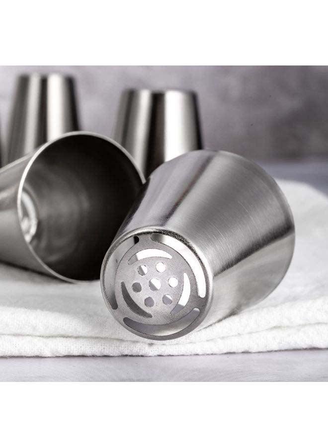 بيوينتي قمع مع أنبوب لتزيين الكيك فضي 3.7x3.1سم - Image 4