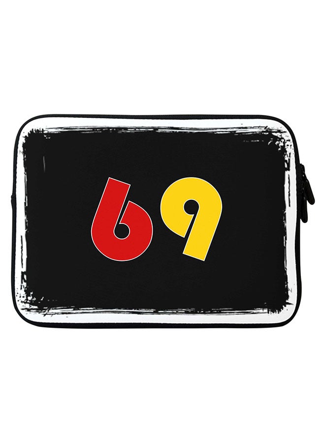 Stylizedd Number 69 Printed Sleeve For Apple MacBook 15 inch Black/Yellow/Red