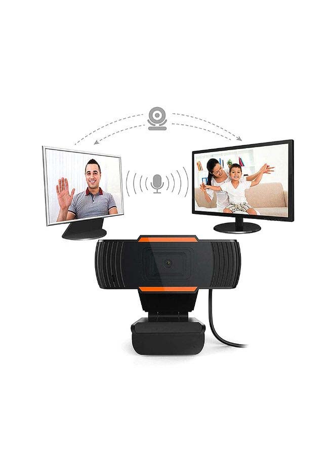 1080P 2MP Wide-Angle HD Webcam 30fps Auto Focusing Web Cam Noise-reduction MIC Laptop Computer Camera USB Plug & Play for Laptop Desktop Black