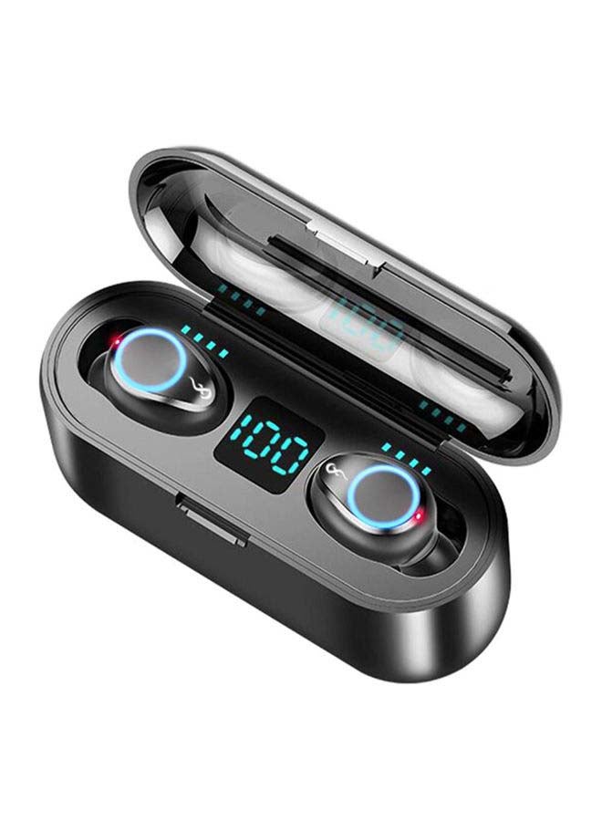 Generic - F9 BT5.0 TWS Wireless Headphones 1200mAh Charge Box Black - Image 1