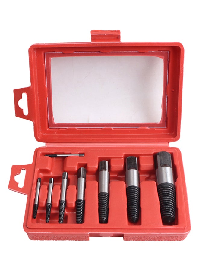 8-Piece Damaged Screw Extractor Remover Tool Set Multicolour