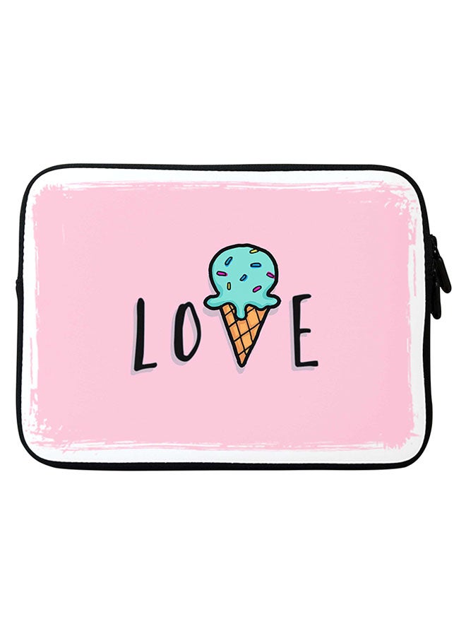 Stylizedd Love Ice Cream Cone Printed Sleeve For Apple MacBook 15-Inch Pink/Black/Blue