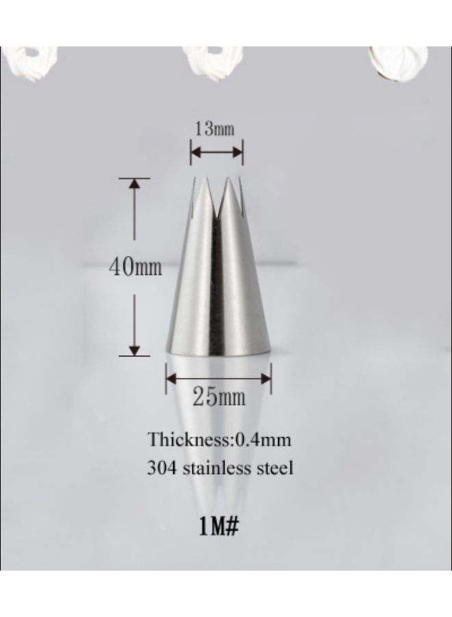 Beauenty - Cake Decorating Piping Nozzle Silver - Image 1