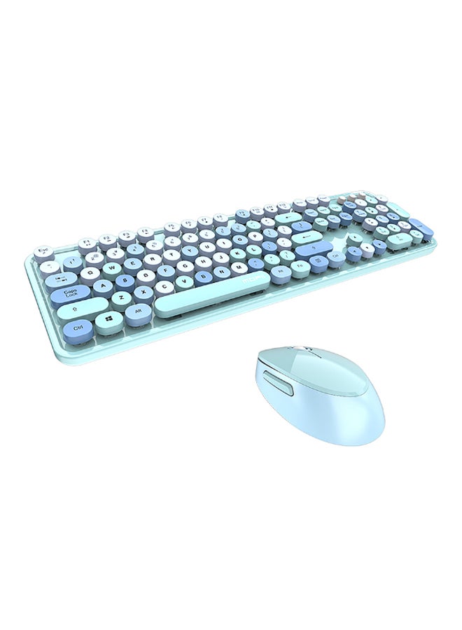 Generic Wireless Keyboard And Mouse Set Blue 
