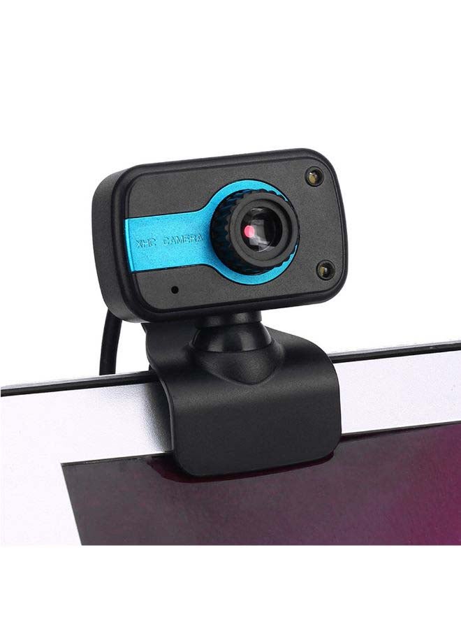 Portable HD Webcam 480P 30fps Camera with Mount Clip Built-in Microphone Notebook Laptop PC Desktop Computer Web Video Camera USB Plug & Play for Online Conferences Meeting Video Call Live Streaming Black - Image 2