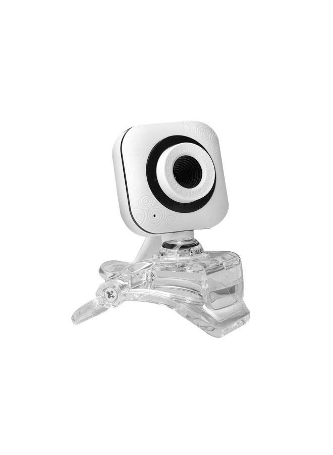 Generic - Portable HD Webcam 480P 0.3MP 30fps Camera with Clear Mount Clip Built-in Microphone Notebook Laptop PC Desktop Computer Web Video Camera USB Plug & Play for Online Conferences Meeting Video Call Live Streaming White - Image 1