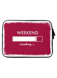 Weekend Loading Printed Sleeve For Apple MacBook 15-Inch Red/White