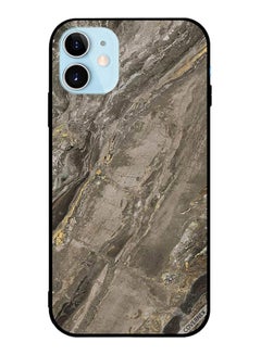 Protective Case Cover For Apple iPhone 12 Mini Brown Marble Pattern
