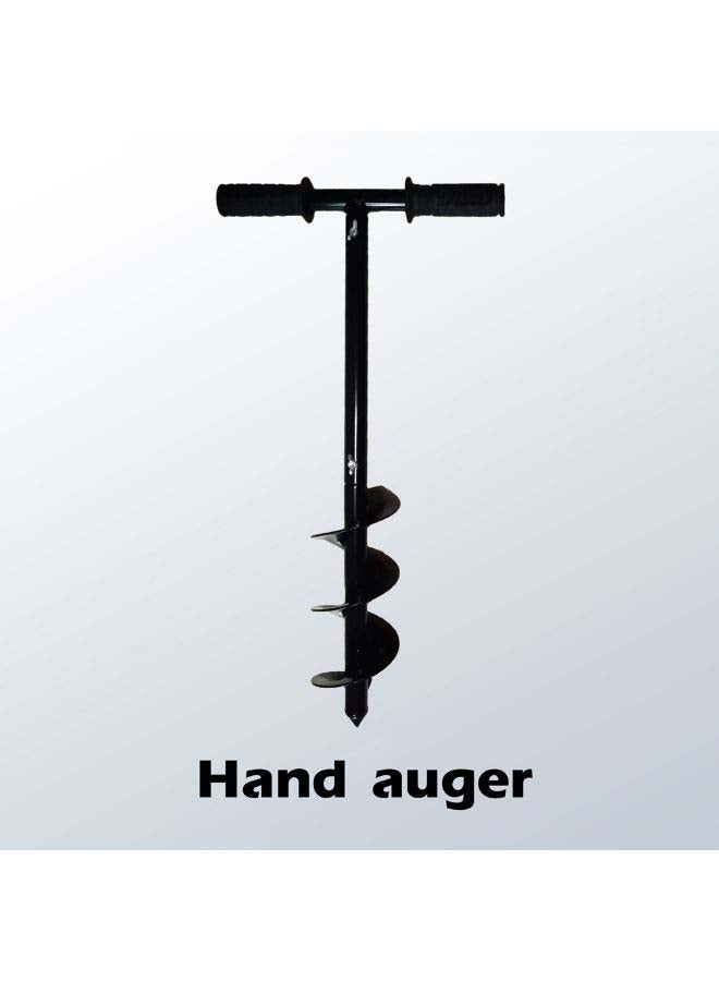 Generic - Handheld Manual Digger Post Hole Drill Bit Black - Image 1