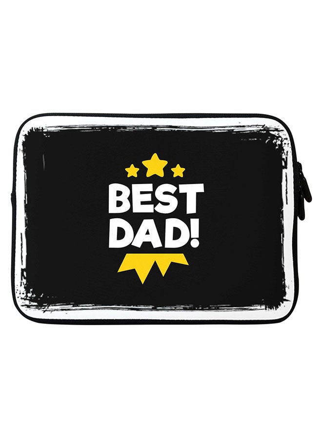 Stylizedd Best Dad Medal Printed Sleeve For Apple MacBook 15 inch Black/Yellow/White