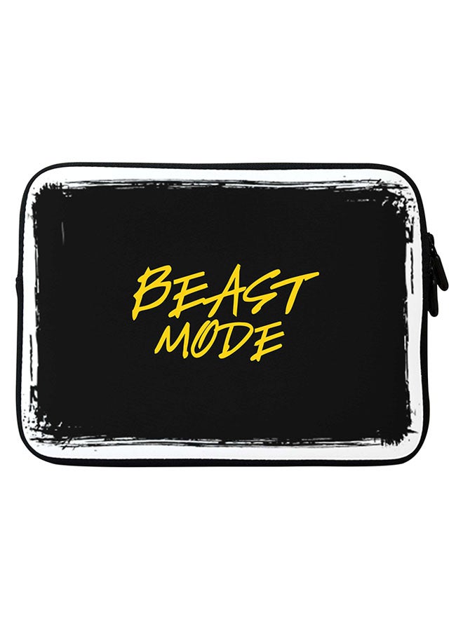 ستايلايزد حافظة بطبعة "Beast Mode" لجهاز أبل ماك بوك مقاس 15 بوصة أسود/ أصفر 