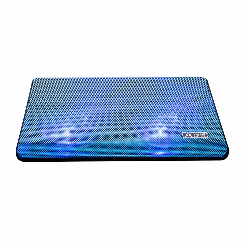 Generic High Performance Laptop Cooling Pad Double Fans Cooler With Two USB Ports 34 x 25 x 2.5cm Blue  - Image 1