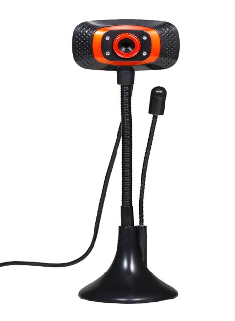 Drive-free Web Camera 480P USB Webcam with Microphone Light Supplement Lamp for Desktop Computer Laptop Plug and Play Black