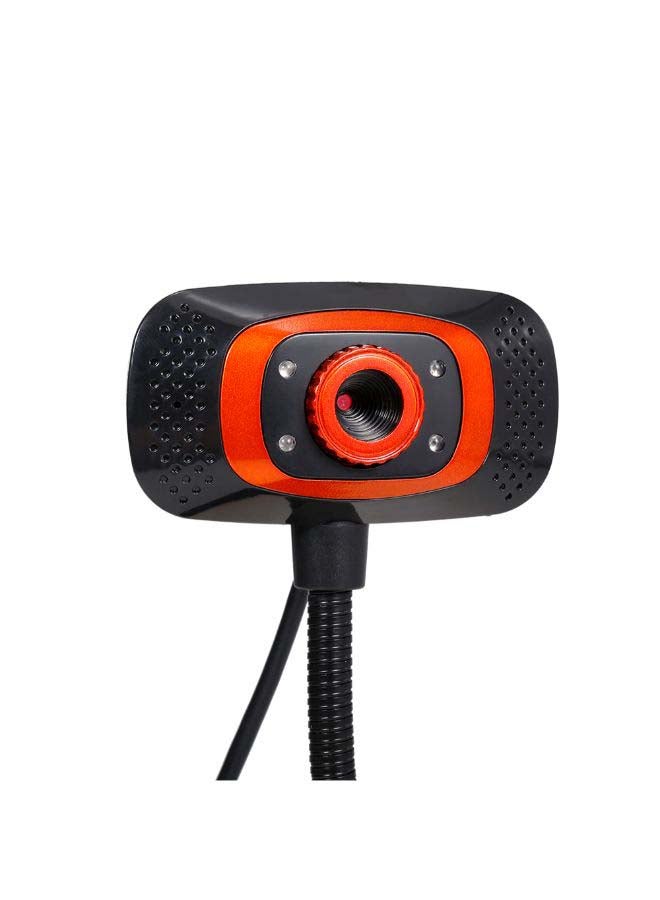 Drive-free Web Camera 480P USB Webcam with Microphone Light Supplement Lamp for Desktop Computer Laptop Plug and Play Black