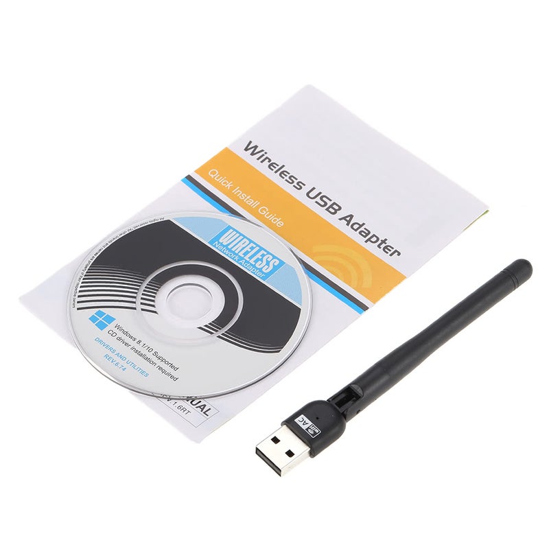Generic 11AC USB 2.0 2.4G 5.8G Dual Band Wireless WiFi Adapter Receiver Black  - Image 2