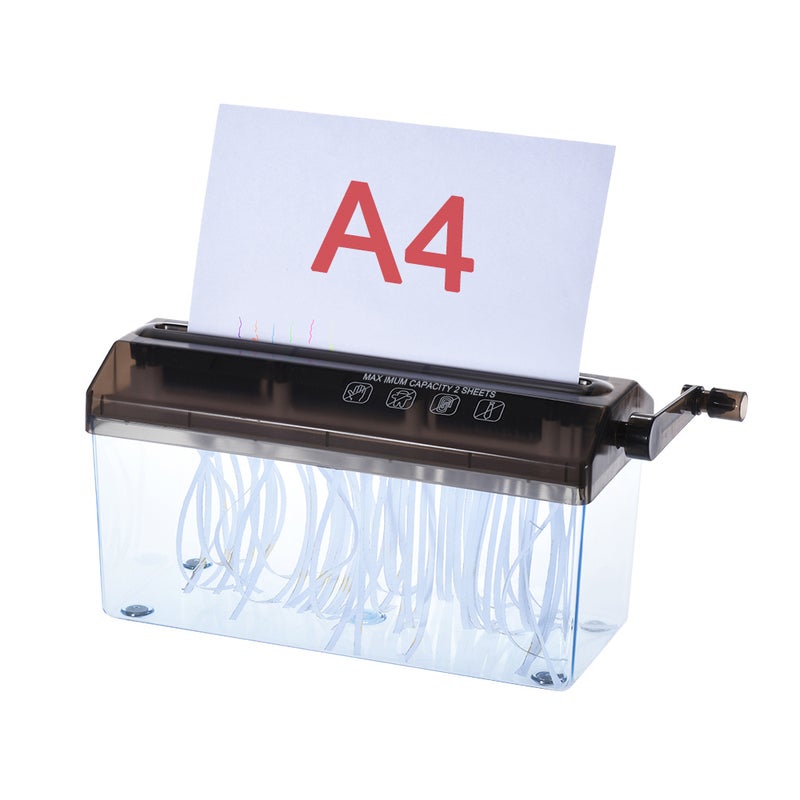Generic - A4 9 Inch Manual Hand Paper Shredder Document File Handmade Straight Cutting Machine Tool Black - Image 1