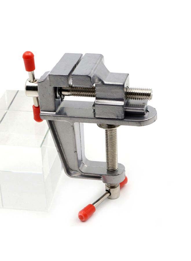Small Hobby Clamp On Table Mini Tool Black/Silver/Red - Image 2