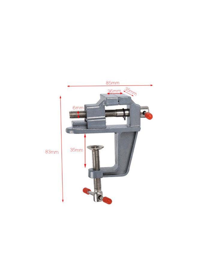 Small Hobby Clamp On Table Mini Tool Black/Silver/Red - Image 3