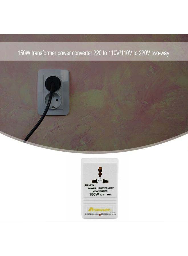 Generic Voltage Converter Transformer White  - Image 3