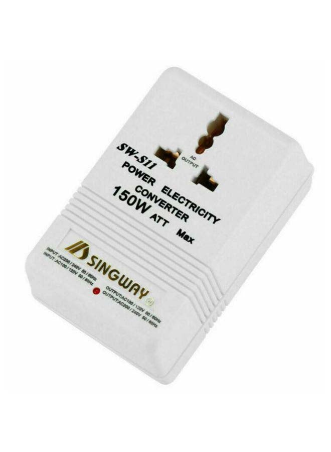 Generic Voltage Converter Transformer White  - Image 2