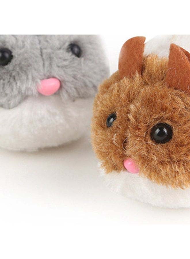 لعبة Shake Chubby Rat المضحكة للحيوانات الأليفة بني 7.5x6.5x5.5سم - Image 2