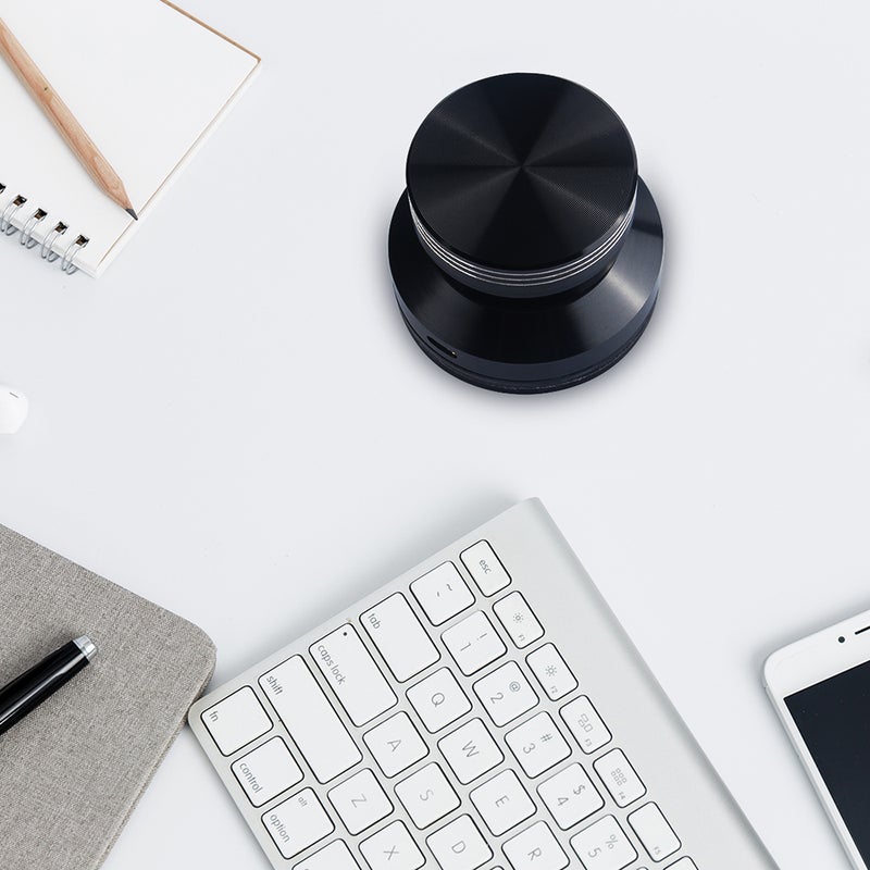 مفتاح التحكم في مستوى الصوت بمنفذ USB من أيموس. أسود