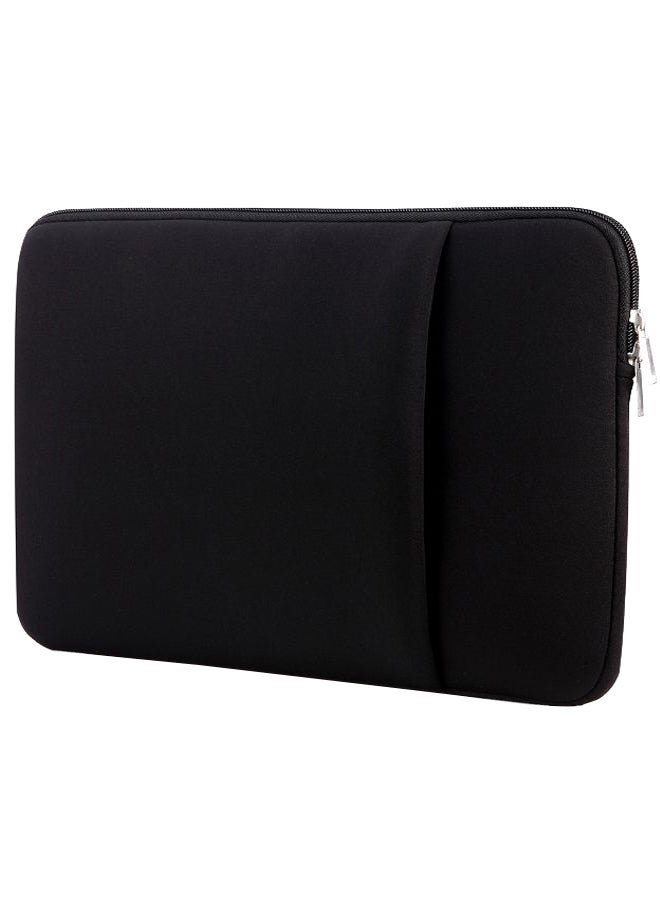 Soft Zipper Sleeve Pouch For Laptop Black 