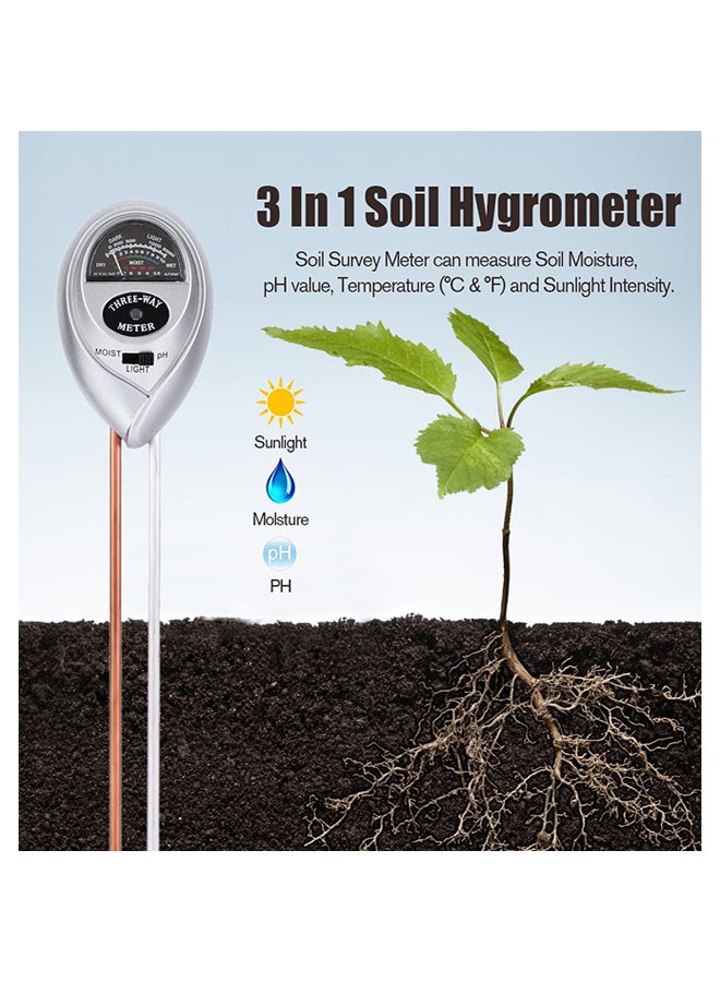 Generic - 3-In-1 Soil Hygrometer Soil Thermometer Multicolour 33.2 x 4.5cm - Image 1