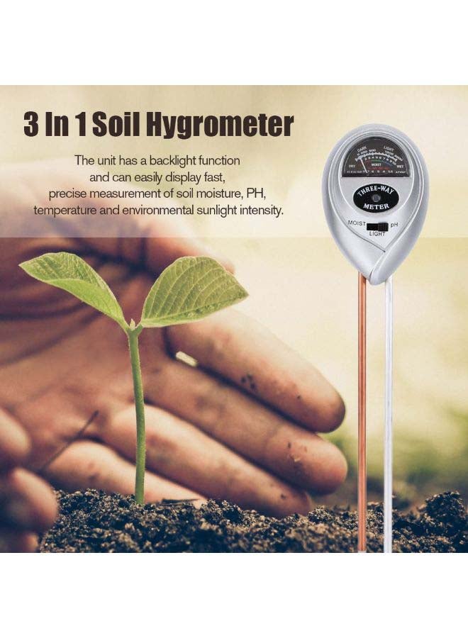 Generic - 3-In-1 Soil Hygrometer Soil Thermometer Multicolour 33.2 x 4.5cm - Image 1
