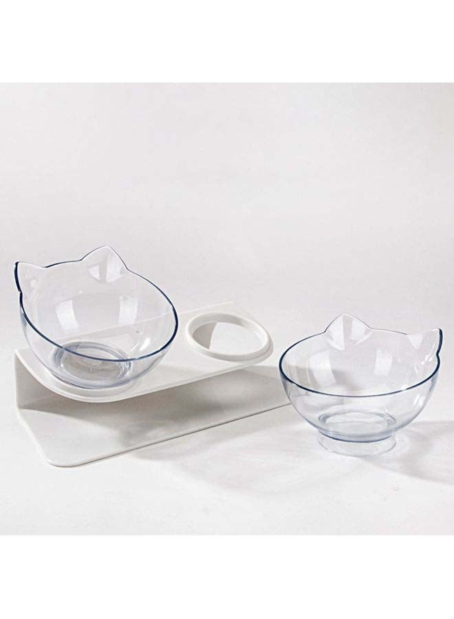 Anti-Vomiting Orthopedic Pet Bowl Clear 27.5x13.5x9cm - Image 2