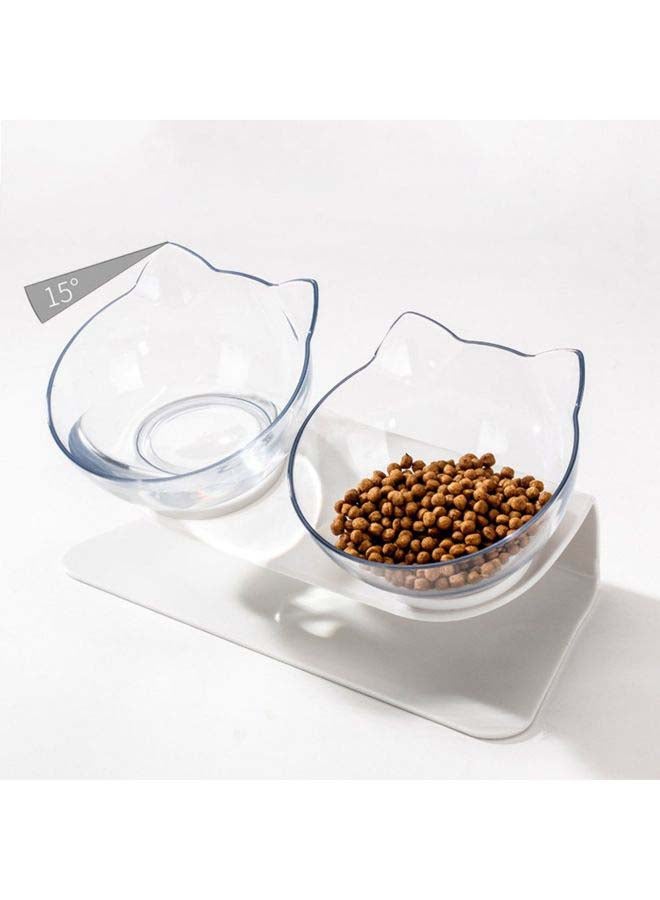 Anti-Vomiting Orthopedic Pet Bowl Clear 27.5x13.5x9cm - Image 3