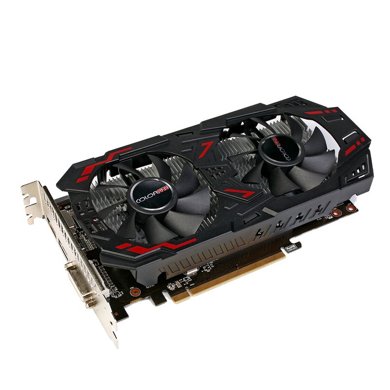 Generic - AMD Radeon RX 460 GPU 4GB 4096M Gaming GDDR5 PCI-E X16 3.0 VR Ready Video Graphics Card With Two Cooling Fan multicolour - Image 1