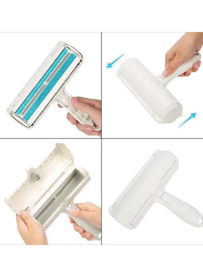 2-Way Pet Hair Remover Roller White/Blue 19.5x26.5x4.5cm - Image 1
