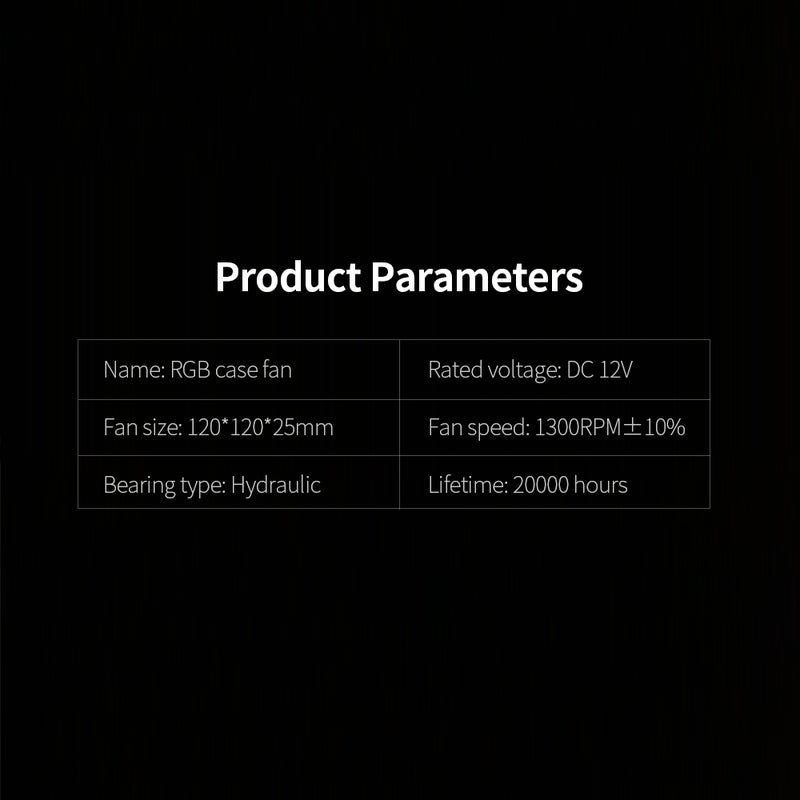 Generic - Computer Radiator 12cm Cooler Mute Cooling Fan With Non-adjustable RGB Lights multicolour - Image 1