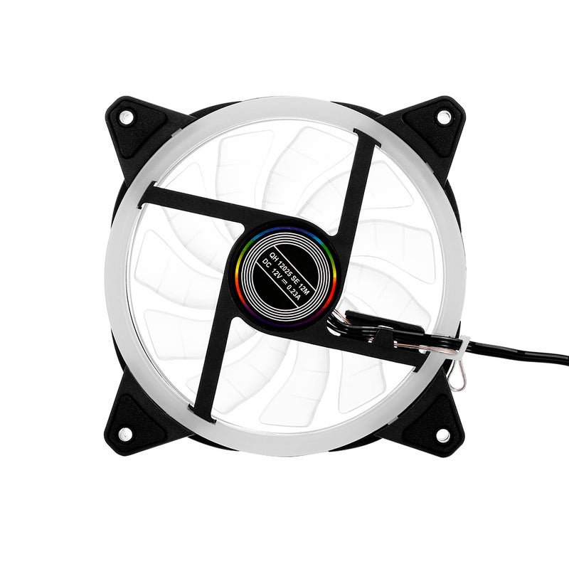 Generic - Computer Radiator 12cm Cooler Mute Cooling Fan With Non-adjustable RGB Lights multicolour - Image 1