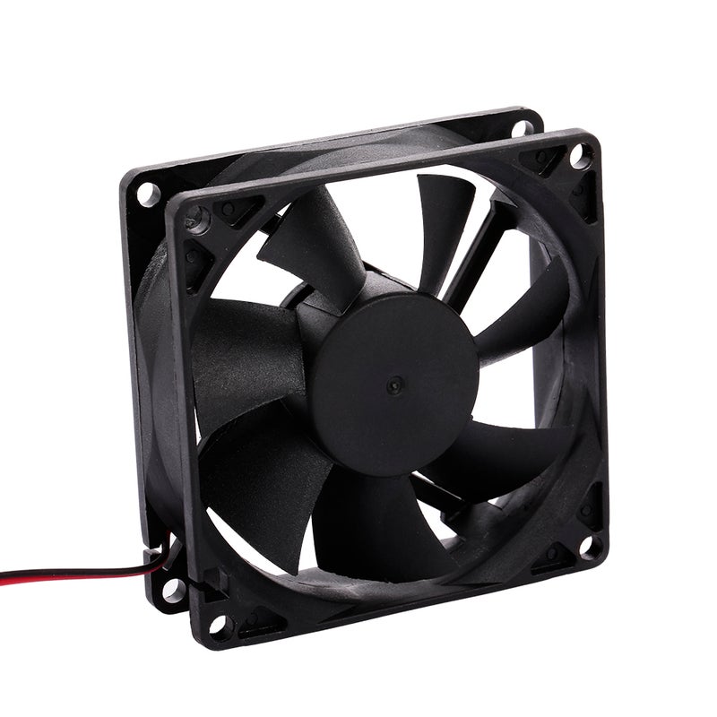Generic Fast Heat Dissipation Low Noise 4 Pin Computer Case Cooling Fan 8cm Black  - Image 3