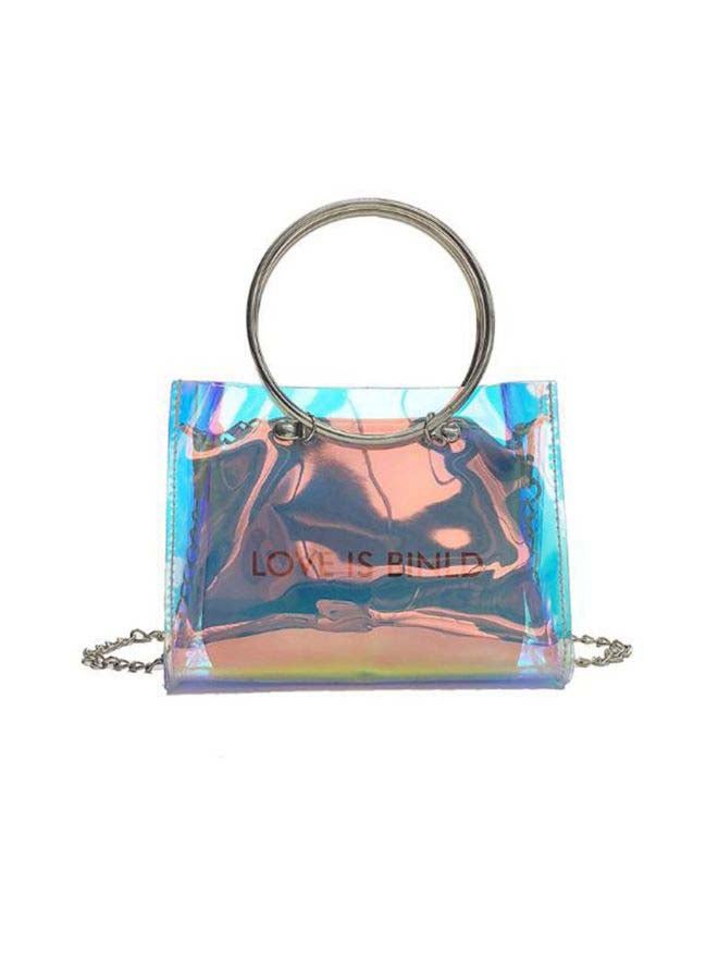 Ring Hand-Held Laser Crossbody Bag Blue/Orange/Silver  - Image 3