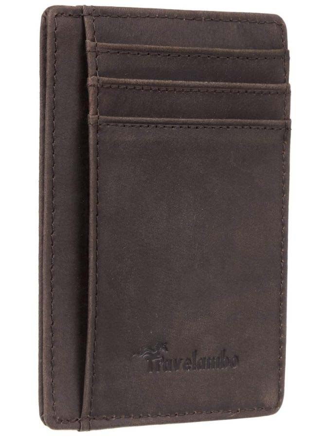 Travelambo Front Pocket Leather Wallet Brown  - Image 3