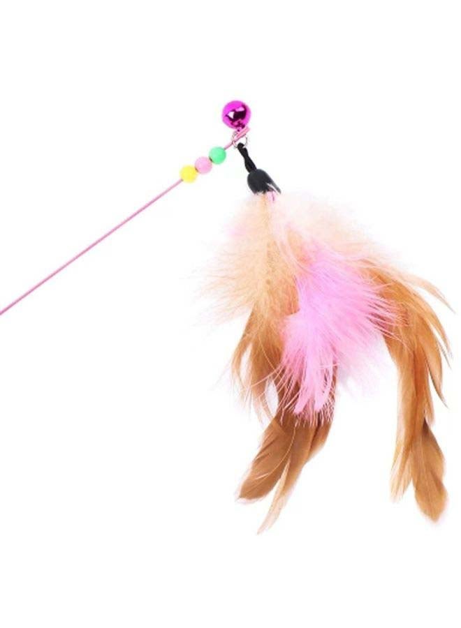 لعبة من الريش للقطط وردي/ بني/ أصفر 30x28x2سم - Image 2