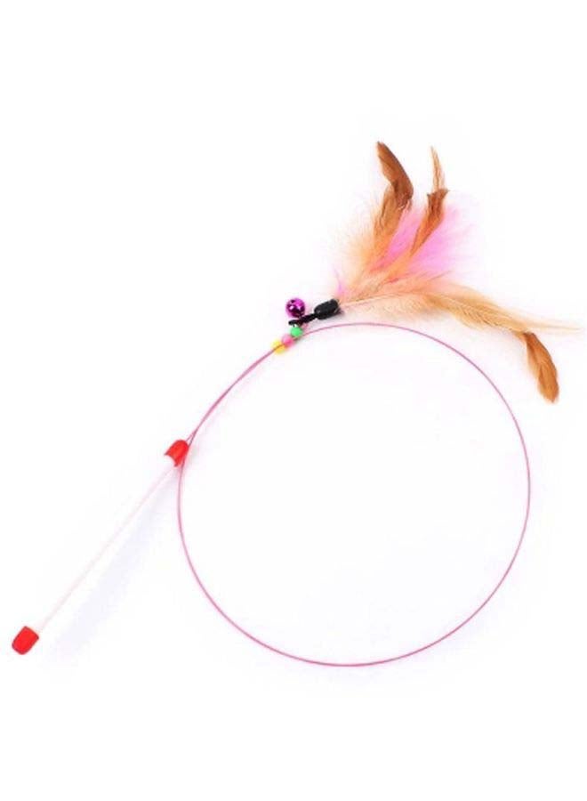 لعبة من الريش للقطط وردي/ بني/ أصفر 30x28x2سم - Image 3