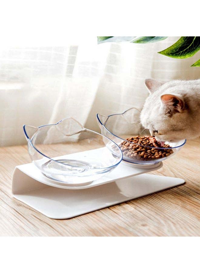 Diagonal Double Bowl Clear 30x15x15cm - Image 2