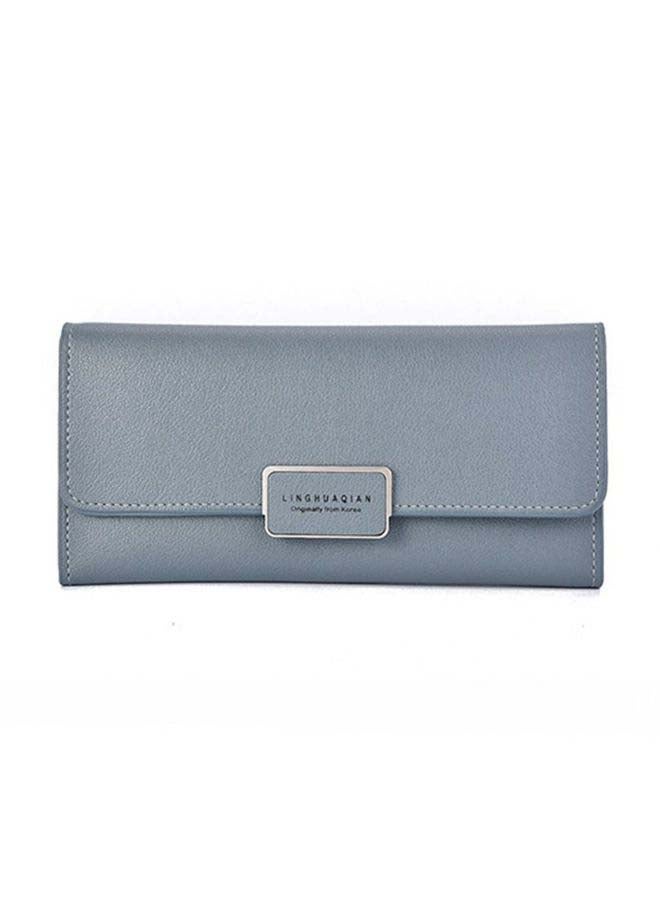 Solid Multi-Slots Wallet Light Blue - Image 3