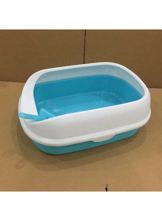 Generic - Portable Clean Cat Litter Box Blue 41x31x14cm - Image 1