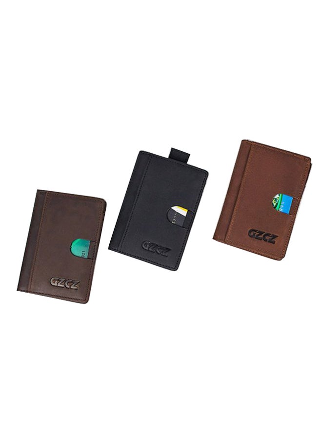 Solid Bi-Fold Card Holder Black - Image 1