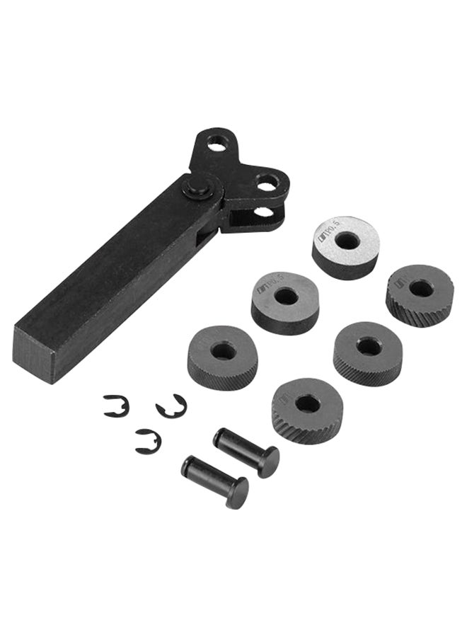 Generic 12-Piece Dual Wheel Knurling Tool Kit Black  - Image 1