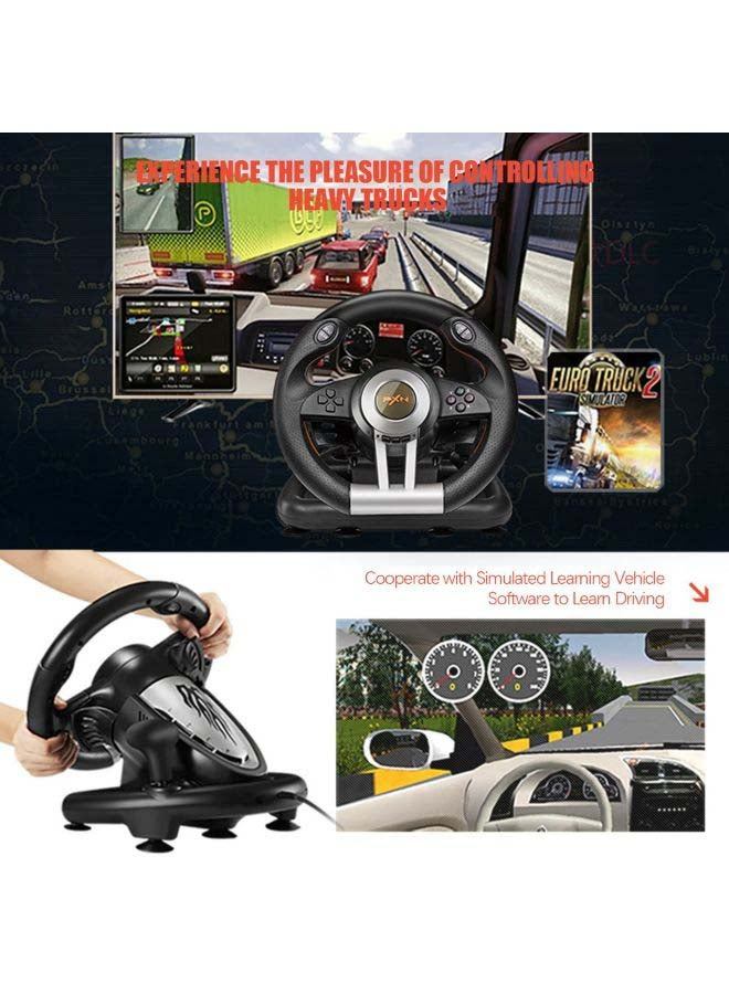 V3II Racing Game Steering Wheel wWth Brake Pedal F/PC PS3 PS4 Xbox One - Wireless  - Image 2
