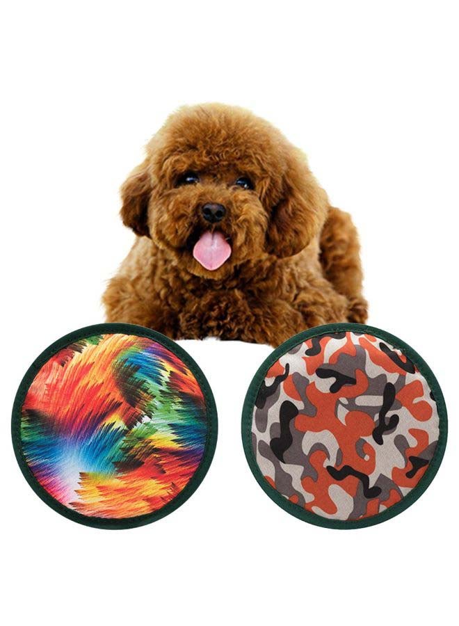 2-Piece Flying Disk Bite-Resistant Toy Multicolour - Image 1