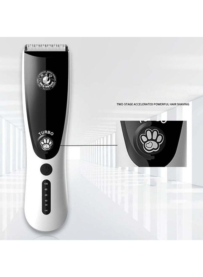 ماكينة تشذيب الشعر مزودة بمنفذ USB أسود/ أبيض