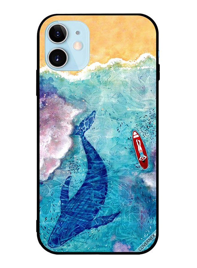 Covernex Protective Case Cover For Apple iPhone 12 mini Whale And Surfer - Image 1